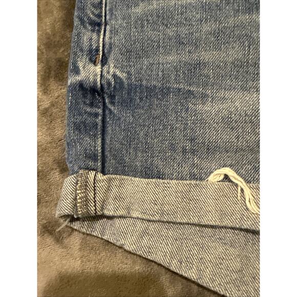 Topshop Moto-Wmns Rosa Shorts-Denim Med Wash-Cuffed Raw Hem Distressed-US 2/UK 6 - Picture 9 of 16